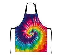 Wasach Tie Dye Apron,Adjustable Neck Bib for Men Women,Suitable for Kitchen Cooking Waitress Chef