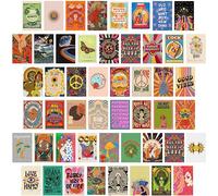 Waschbär Wall Collage Kit for Room Decoration Aesthetic Photos Vintage Wall Decor Hippie Dark Academy Room Decor Preppy (Retro Vintage)