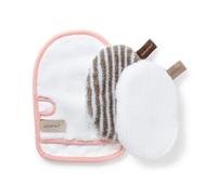 Waschies 3-Piece Sauna Set - 1 Cleaning Glove, 1 Body Cleansing & Exfoliating Pad and 1 Facial Cleansing & Exfoliating Pad - Gentle Cleaning - Washable, Reusable & Sustainable - All Skin Types