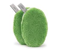 waschies Kids Wash Pads for Babies & Children - Set of 2, Green - Super Soft & Reusable for Gentle Cleansing with Water Only - Hypoallergenic Fibre Mix, Suitable for Delicate & Sensitive Skin