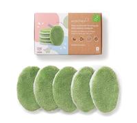 Waschies Reusable Baby & Kids Wash Pads Pack of 5 Green | Cleansing with Just Water, Washable, Dermatologically Tested, Safe for Sensitive Skin, Alternative to Wet Wipes