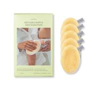 Waschies Reusable Baby & Kids Wash Pads Pack of 5 Yellow | Cleansing with Just Water, Washable, Dermatologically Tested, Safe for Sensitive Skin, Alternative to Wet Wipes