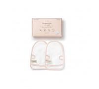 Waschies Reusable Body Cleansing & Exfoliating Mitts - Pack of 2 in Beige - Dual-Sided Gloves for Full Body Exfoliation - Eco-Friendly & Suitable for All Skin Types