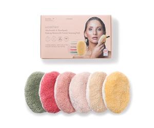 Waschies Reusable Makeup Remover & Face Cleansing Pads - Pack of 6 in Floral - Washable, Soft & Hypoallergenic, Gentle Cleansing For All Skin Types - Alternative to Cotton Pads & Wipes