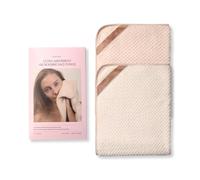 waschies Ultra-Absorbent Microfiber Face Towel - 2-Pack Natural/Sand - Fast Drying and Super Soft - Ideal for Daily Care, Travel, and Fitness - for All Skin Types