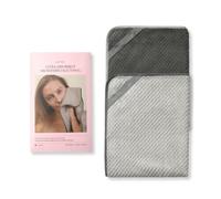 waschies Ultra Absorbent Microfibre Face Towel - Set of 2 Dark Grey/Dove Grey - Quick Drying and Super Soft - Ideal for Daily Care, Travel and Fitness - For All Skin Types