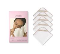 Waschies Ultra-Fine Face Cloths - Pack of 5 in Beige/White - Soft, Absorbent Towels for Gentle Drying - Minimise Irritation & Bacterial Spread - Washable, Reusable & Eco-Friendly - For All Skin Types