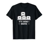 WASD It's What Moves Me Funny Gaming Player Keyboard Keys T-Shirt