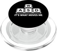 WASD It's What Moves Me Funny PC Gamer Computer Nerd PopSockets PopGrip for MagSafe