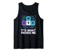 WASD It's What Moves Me Funny Retro PC Gaming Men Women Tank Top