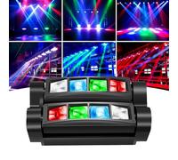 Wasd3Pods Party Stage Light, Rgb 8x3w Led Spider Moving Head Light, Dj Lighting, Sound Control and Dmx-512, Suitable for Party, Bar, Wedding Event