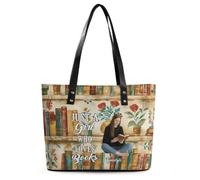 Wasetell Just A Girl Who Loves Books Personalized Photo PU Leather Bag Custom Book Lover Handbag with Name Bookish Shoulder Bag Bookworms Gift for Readers Teacher Woman Christmas Birthday,17