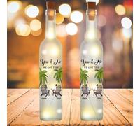 Wasetell Personalized Couple Portrait Bottle Lamp Custom You and Me We Got This Bottle LED Night Light Anniversary Bottle Light Bottle Gifts for Birthday Christmas,Couple-2