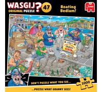 Wasgij Original 47, Boating Bedlam - Unique 1000 Piece Jigsaw Puzzle for Adults - Colourful, Puzzling, Challenging & Brainteasing Adult Jigsaws - 100% Recycled Cardboard 1000Pc Puzzles - Jumbo