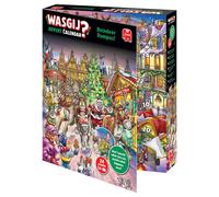 Wasgij Christmas Puzzle Advent Calendar 2025, Reindeer Rumpus! - Daily Puzzle Set, 24 Days of Puzzles, 54-Piece Brainteasing Adult Jigsaws -100% Recycled Cardboard Adults Jigsaw - Festive Countdown