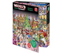 Wasgij Christmas Puzzle Advent Calendar 2025, Reindeer Rumpus! - Daily Puzzle Set, 24 Days of Puzzles, 54-Piece Brainteasing Adult Jigsaws -100% Recycled Cardboard Adults Jigsaw - Festive Countdown