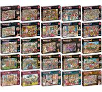 Wasgij Christmas 21, A Very Merry Makeover - Festive 2 x 1000 Piece Xmas Jigsaw Puzzle for Adults - Puzzling, Challenging & Brainteasing Adult Jigsaws - 100% Recycled Cardboard 1000Pc Puzzles - Jumbo