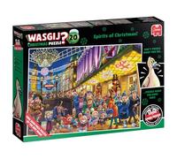 Wasgij Christmas 20, Spirits of Christmas - 2 x 1000 Piece Puzzles - Festive Fun Set of 2 Adults Jigsaw Puzzles - 100% Recycled Cardboard - 2 in 1, 1000pc Puzzle Set with Box Image Puzzle - Jumbo