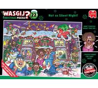 Wasgij Christmas 22, Not So Silent Night! - 2 x 1000 Piece Jigsaw Puzzles for Adults & Teens - Festive, Brainteasing, Funny Jigsaw for Birthday & Christmas - FSC-Certified Materials 68 x 49cm - Jumbo