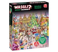 Wasgij Christmas Puzzle Advent Calendar 2025, Reindeer Rumpus! - Daily Puzzle Set, 24 Days of Puzzles, 54-Piece Brainteasing Adult Jigsaws -100% Recycled Cardboard Adults Jigsaw - Festive Countdown