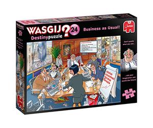 Wasgij Destiny 24, Business as Usual - 1000 Piece Jigsaw Puzzles for Adults - Colourful, Challenging & Brainteasing Adults Jigsaw Puzzle - Puzzle the Future - 100% Recycled Cardboard, 1000pcs, Jumbo