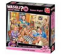 Wasgij Destiny 25 - Game Night - Games Night - Puzzle for Adults - Funny Puzzle - 100% Recycled Cardboard - 1000 Pieces - Jumbo