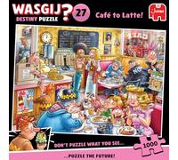 Wasgij Destiny 27 - Café to Latte - 1000 Piece Jigsaw Puzzle for Adults | Challenging, Brainteasing, Funny 1000 Pc Adult Puzzle - Large FSC Certified Jigsaw - Birthday & Christmas Gift - 68 x 49 cm