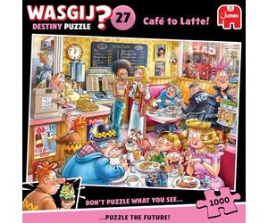 Wasgij Destiny 27 - Café to Latte - 1000 Piece Jigsaw Puzzle for Adults | Challenging, Brainteasing, Funny 1000 Pc Adult Puzzle - Large FSC Certified Jigsaw - Birthday & Christmas Gift - 68 x 49 cm