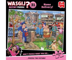Wasgij Destiny 31 - Home Delivery - 1000 Piece Jigsaw Puzzle for Adults | Challenging, Brainteasing, Funny 1000 Pc Adult Puzzle - Large FSC Certified Jigsaw - Birthday & Christmas Gift - 68 x 49 cm
