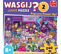 Wasgij Junior 2, Popcorn Power-Up! - 240 Piece Kids Jigsaw Puzzle - Fun, Colourful & Brainteasing 240Pc Children's Puzzles - 100% Recycled Cardboard Jigsaws - Birthday Age 8 +
