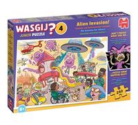 Wasgij Junior 4, Alien Invasion! - 240 Piece Jigsaw Puzzles for Kids & Teens Age 8+ - Fun, Colourful, Brainteasing Kids Puzzles for Birthday, Christmas - FSC-Certified Materials, 48.5 x 33.5cm - Jumbo