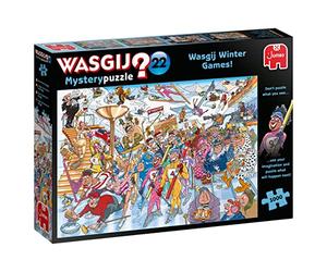 Wasgij Mystery 22, Winter Games - 1000 Piece Jigsaw Puzzles for Adults - Fun Challenging & Brainteasing Adults Jigsaw Puzzle - Puzzle What Happens Next - 100% Recycled Cardboard - 1000pcs - Jumbo