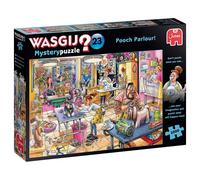 Wasgij Mystery 23, Pooch Parlour - 1000 Piece Jigsaw Puzzles for Adults - Fun, Challenging & Brainteasing Adults Jigsaw Puzzle - Puzzle What Happens Next - 100% Recycled Cardboard - 1000pcs - Jumbo