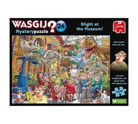 Wasgij Mystery Age 14+ 24, Blight at the Museum - 1000 Piece Jigsaw Puzzles for Adults - Challenging & Brainteasing Adults Jigsaw Puzzle - Puzzle What Happens Next - 100% Recycled Cardboard - 1000pcs - Jumbo