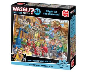 Wasgij Mystery 24, Blight at the Museum - 1000 Piece Jigsaw Puzzles for Adults - Challenging & Brainteasing Adults Jigsaw Puzzle - Puzzle What Happens Next - 100% Recycled Cardboard - 1000pcs - Jumbo