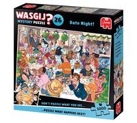 Wasgij Mystery 26, Date Night! - 1000 Piece Jigsaw Puzzles for Adults - Fun Challenging & Brainteasing Adults Jigsaw Puzzle - Puzzle What Happens Next - 100% Recycled Cardboard - 1000pcs - Jumbo