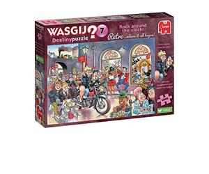 Wasgij Retro Destiny 7, Rock around the Clock - 1000 Piece Jigsaw Puzzles for Adults - Challenging & Brainteasing Adults Jigsaw Puzzle - Puzzle the Future - 100% Recycled Cardboard - 1000pcs - Jumbo