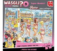 Wasgij Retro Destiny 9 - Super Models - 1000 Piece Adults Jigsaw Puzzle | Challenging, Brainteasing, Funny 1000 Pc Adult Puzzle - Large FSC Certified Jigsaw - Birthday & Christmas Gift - 68 x 49 cm