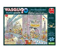 Wasgij Retro Mystery 8, The Final Hurdle - 1000 Piece Jigsaw Puzzles for Adults - Challenging & Brainteasing Adults Jigsaw Puzzle, Puzzle What Happens Next - 100% Recycled Cardboard, 1000pcs, Jumbo
