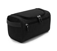 Wash Bag Mens,AOBETAK Large Hanging Waterproof Toiletry Bag with Mesh and Zip Compartment,Overnight Gym Shaving Travel toiletries Set kit for Men Women Ladies Gents Girls,Black