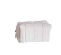 Wash Bag,Travel Wash Bag,Makeup Bag Cute Plush Makeup Bag for Women Zipper Large Solid Color Cosmetic Bag Travel Make Up Toiletry Bag Washing Pouch(White)