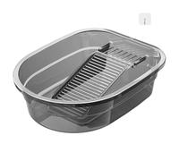 Wash Basin 2-in-1 Integrated Large Capacity Non Slip Labor-Saving Hanging Washboard for Washing Clothes with Curled Edge for Bathroom