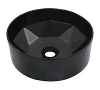 Wash Basin 36x14cm Ceramic Bathroom Wash Bowl Sink Unit Black/White vidaXL