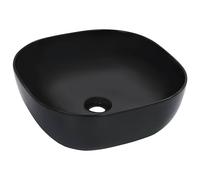 Wash Basin 42.5x42.5x14.5cm Ceramic Bathroom Bowl Sink Black/White vidaXL