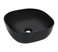 Wash Basin 42.5x42.5x14.5cm Ceramic Bathroom Bowl Sink Black/White vidaXL