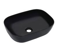 Wash Basin 45.5x32x13cm Ceramic Bathroom Wash Bowl Sink Black/White vidaXL