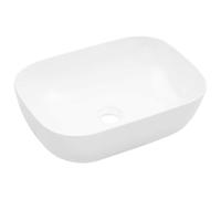 Wash Basin 45.5x32x13cm Ceramic Bathroom Wash Bowl Sink Black/White vidaXL