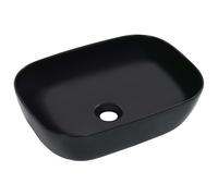 Wash Basin 45.5x32x13cm Ceramic Bathroom Wash Bowl Sink Black/White vidaXL