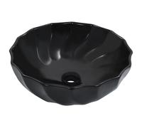 Wash Basin 46x17cm Ceramic Bathroom Wash Bowl Sink Unit Black/White vidaXL