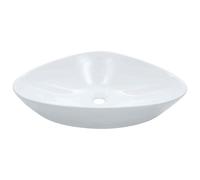 Wash Basin Ceramic White Above Counter Bathroom Bowl Sink Unit vidaXL